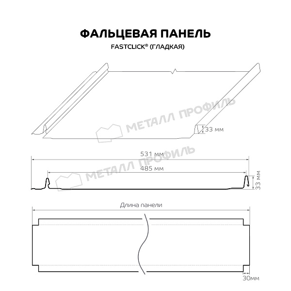 Фальцевая панель FASTCLICK